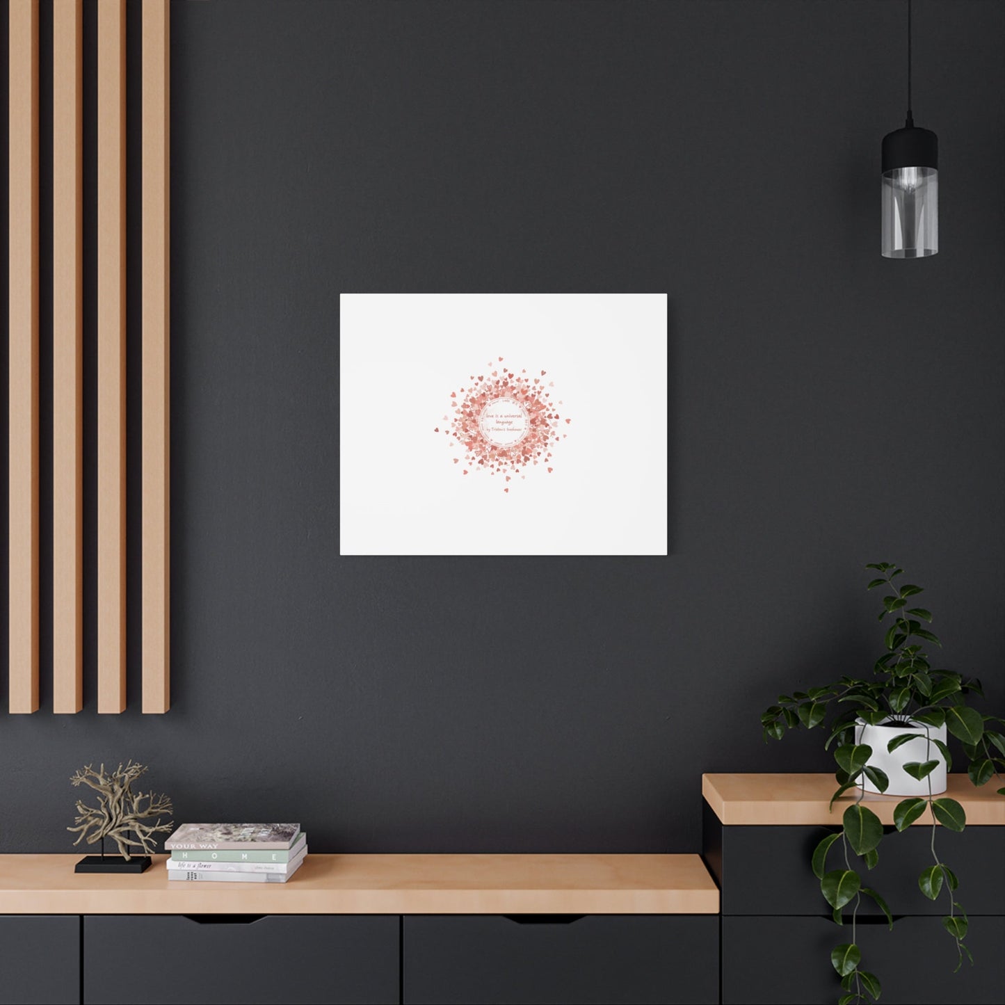 Tiny Heart Confetti Canvas | Matte Stretched Wall Art