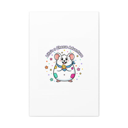 Life's a Cheese Adventure Canvas | Rodent-Core rat art print