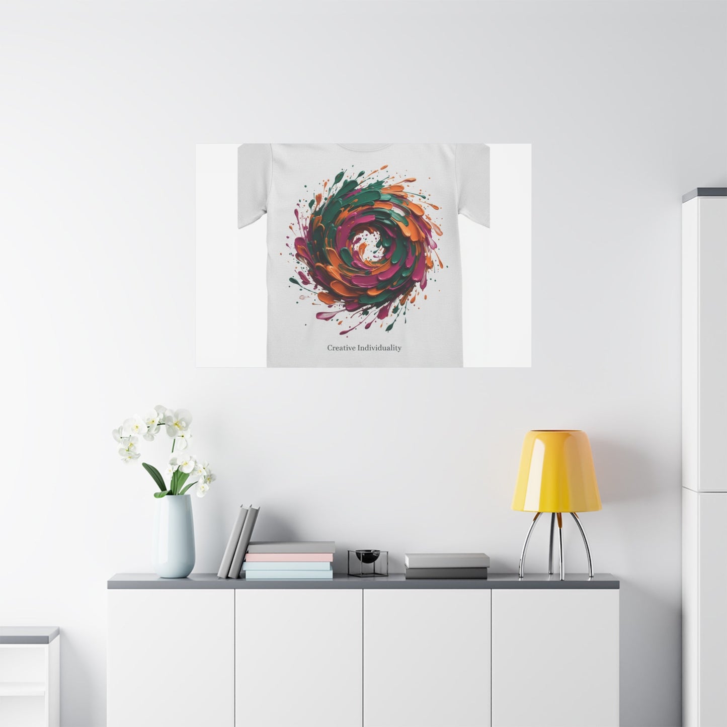 Painterly Abstract Floral Swirl Canvas | Matte Stretched Canvas