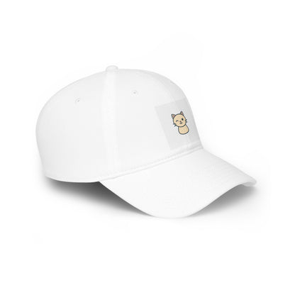 Cute Cat Patch Baseball Cap — Minimalist Kitten Embroidered Hat
