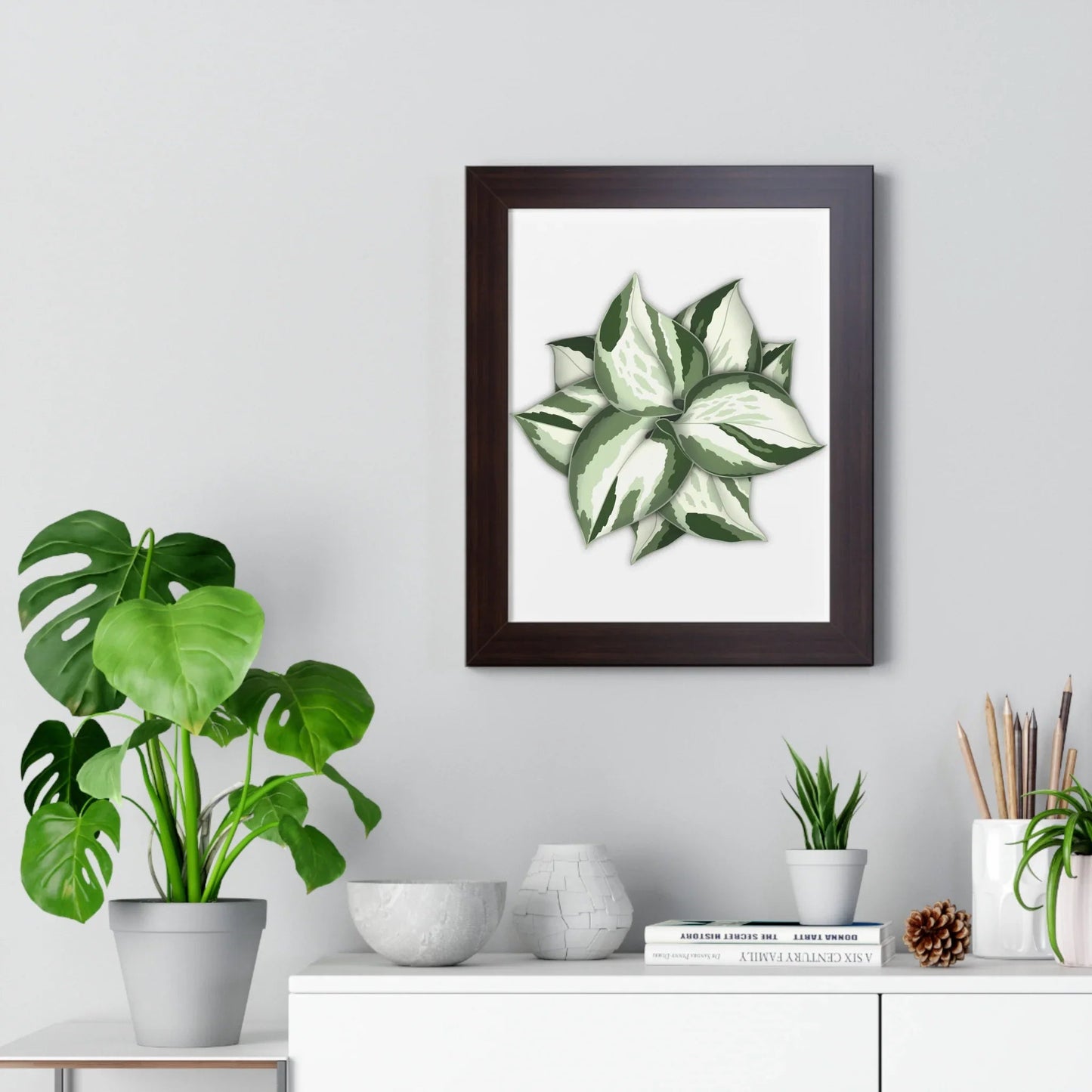 Manjula Pothos Framed Print – Botanical Wall Art