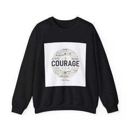Courage wordcloud Sweatshirt | Fresh Start minimal renewal apparel