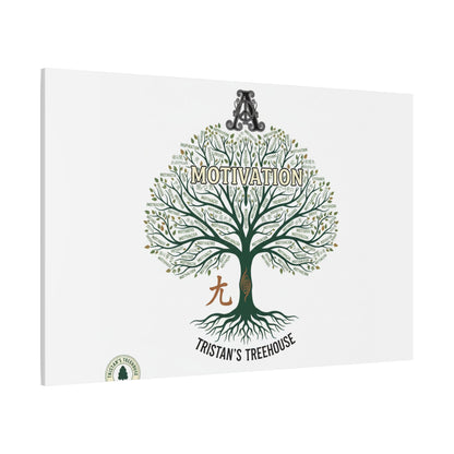 Handwritten Doodle Tree Canvas | Matte Stretched Wall Art