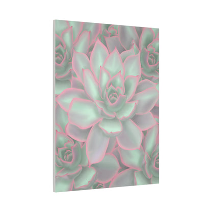 Echeveria Violet Queen Succulent Pattern Canvas Print – Botanical Wall Art