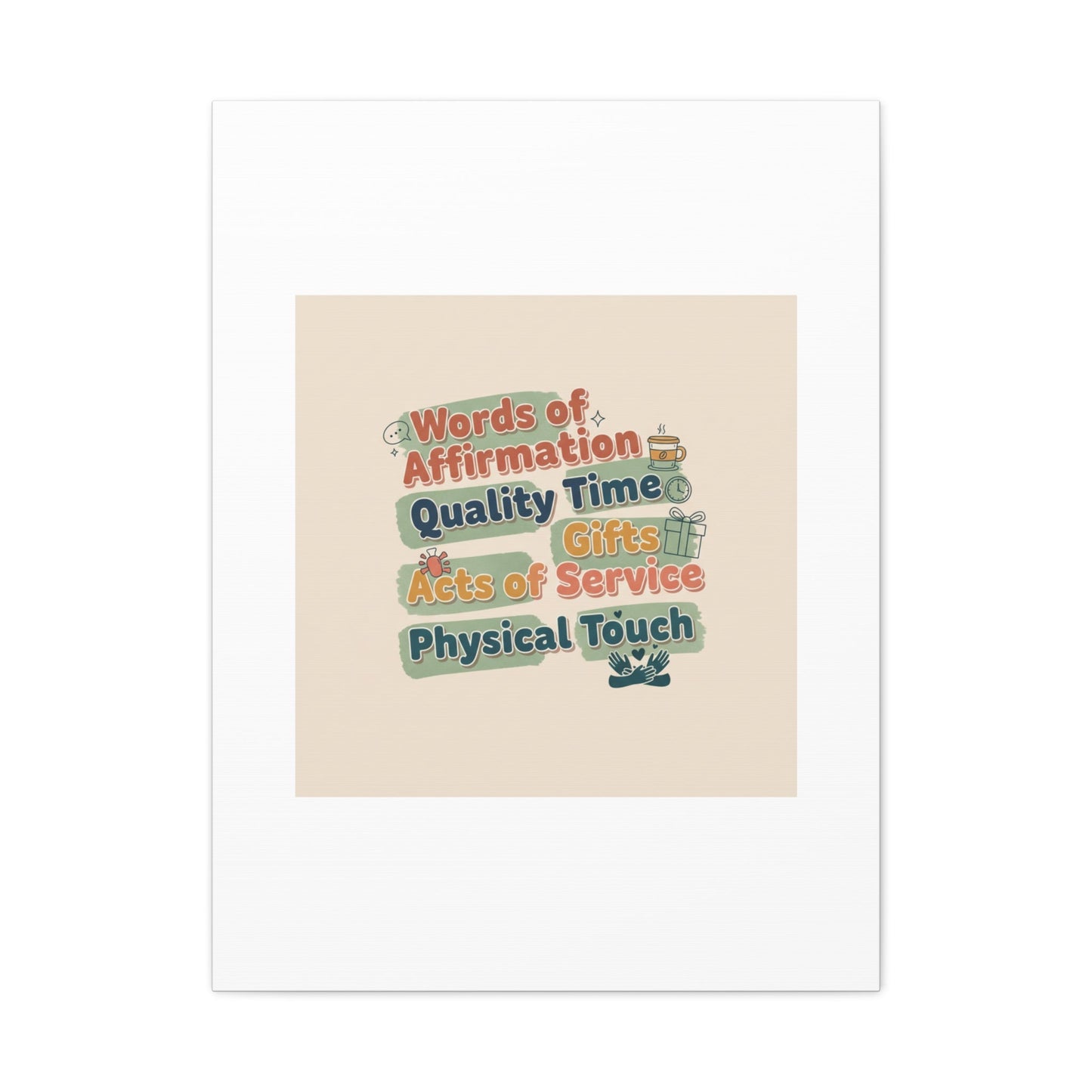 Love Languages List Matte Canvas Wall Art | love language meme, relationship humor