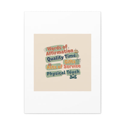 Love Languages List Matte Canvas Wall Art | love language meme, relationship humor