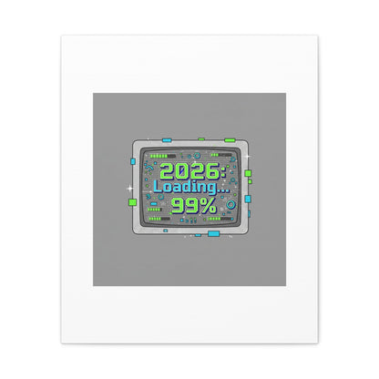 2026 Loading 99% Canvas | NYE countdown, retro system interface
