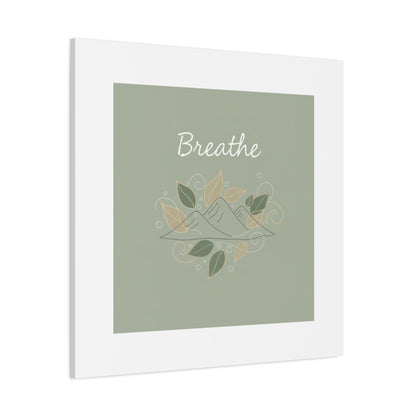 Breathe Mountain Line Canvas | Nature Symbols, Minimal Forest Wall Art