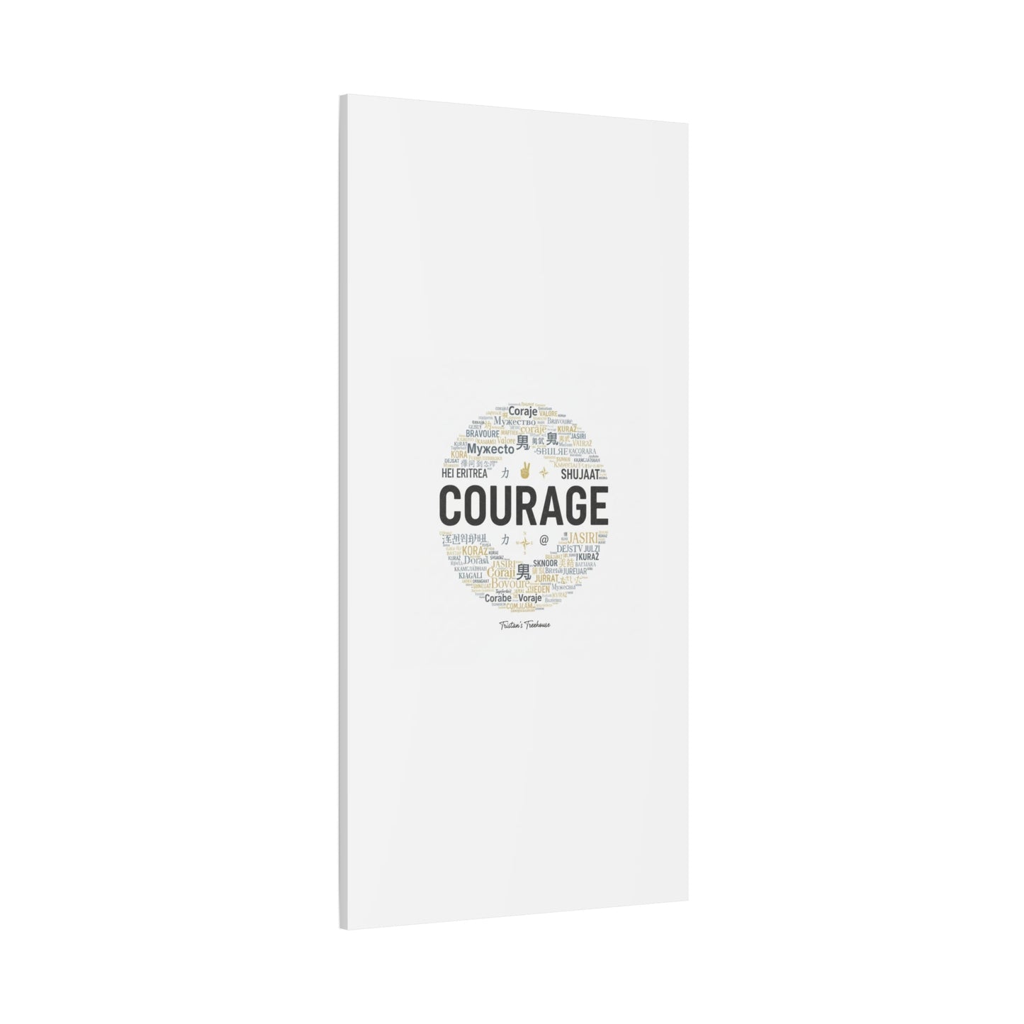Courage Word Cloud Canvas | Fresh-Start Minimalism art print