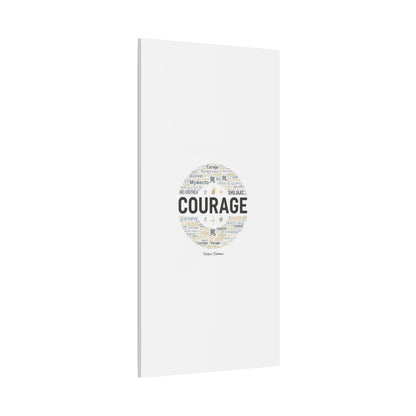 Courage Word Cloud Canvas | Fresh-Start Minimalism art print