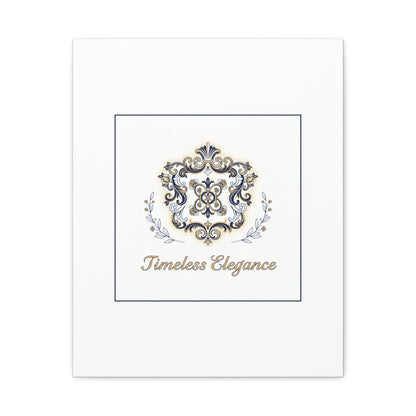 Ornate Brooch Emblem Canvas | Vintage Formalwear Accents, Baroque Print