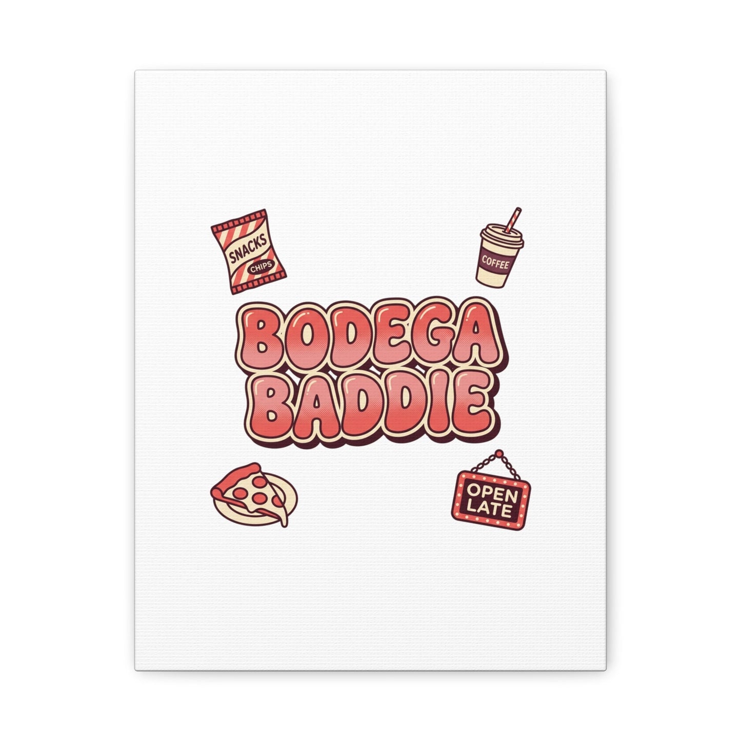 Bodega Baddie Matte Canvas, Stretched | NYC Y2K Corner Store Vibes