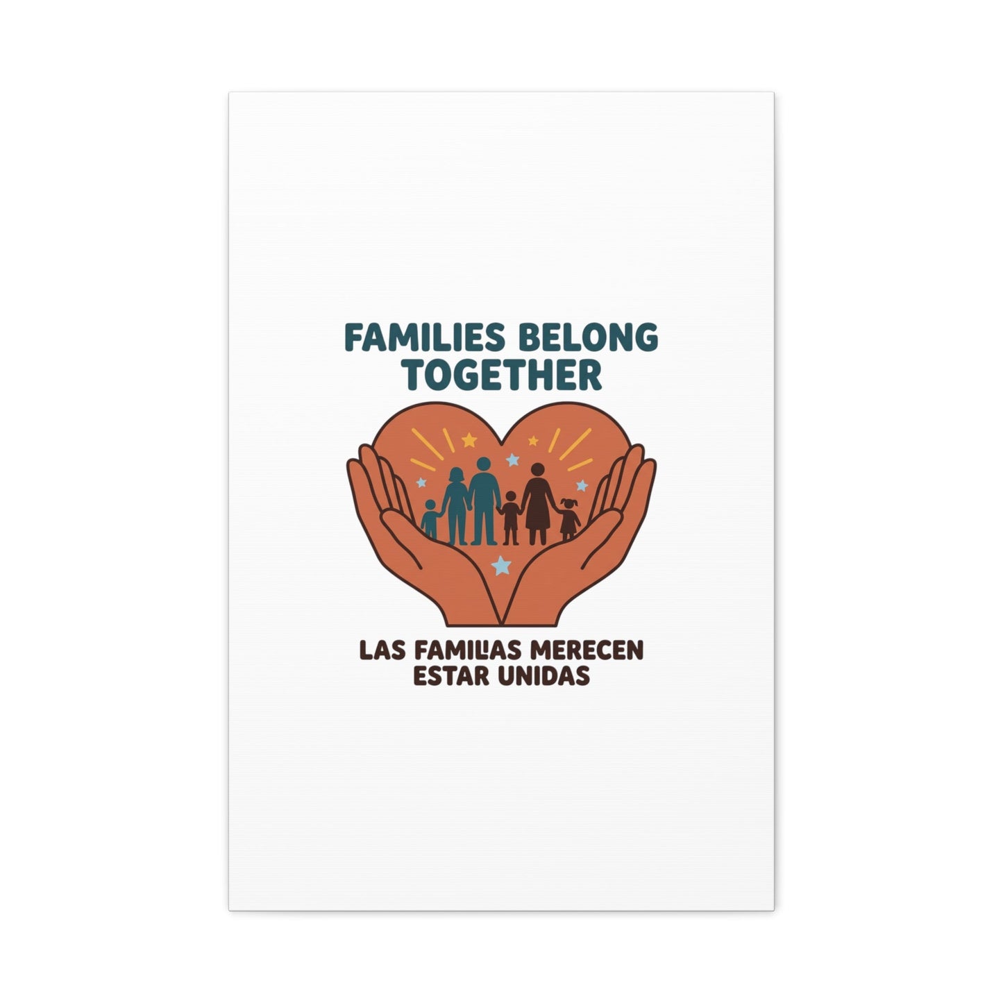 Families Belong Together Canvas | Family Unity, Bilingual Solidarity