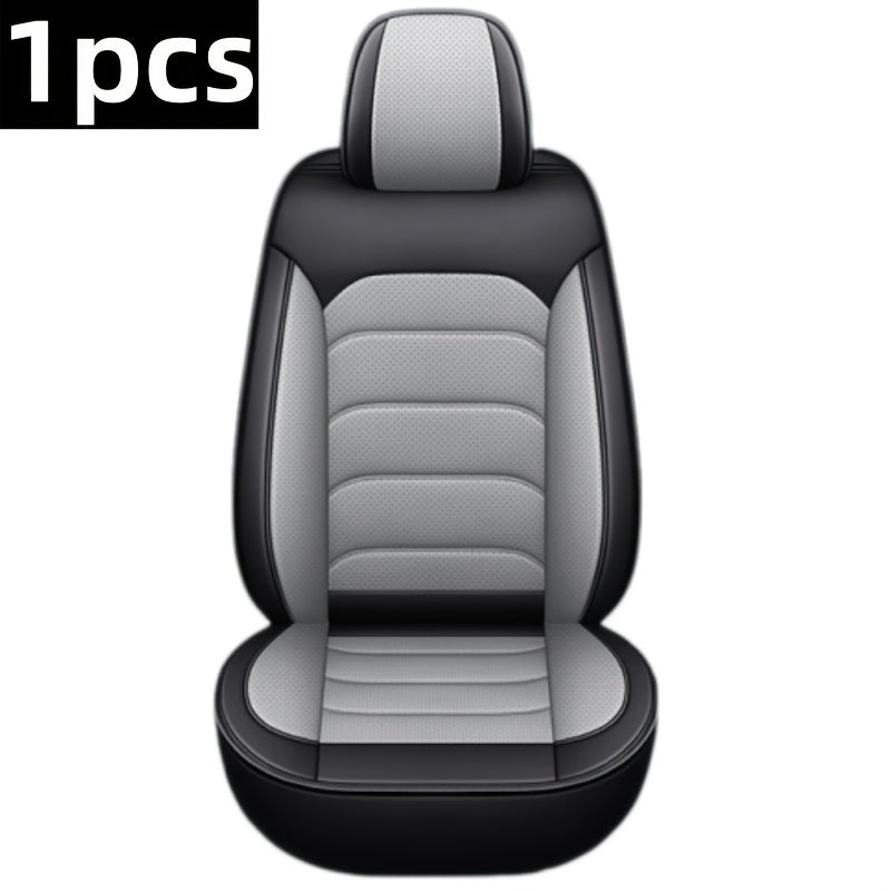 1pc and 2pcs Luxury Faux Leather Car Front Seat Covers | Universal Fit, Independent Seat Design for Main Driver/Co-driver, All-inclusive Sports Car Seat, Suitable for Cars, SUVs, and Pickup Trucks