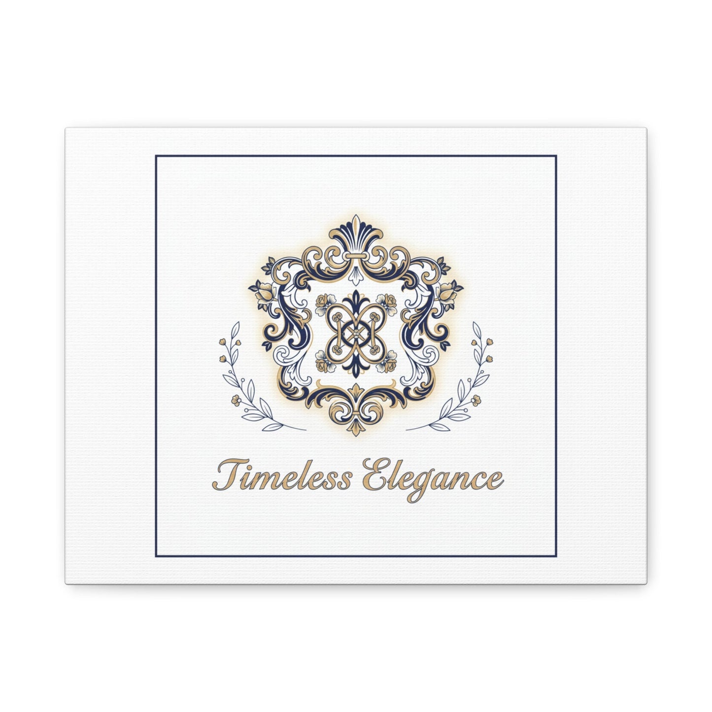 Ornate Brooch Emblem Canvas | Vintage Formalwear Accents, Baroque Print