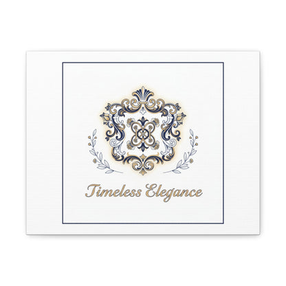 Ornate Brooch Emblem Canvas | Vintage Formalwear Accents, Baroque Print