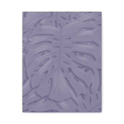 Violet Monstera Canvas Print – Botanical Wall Art