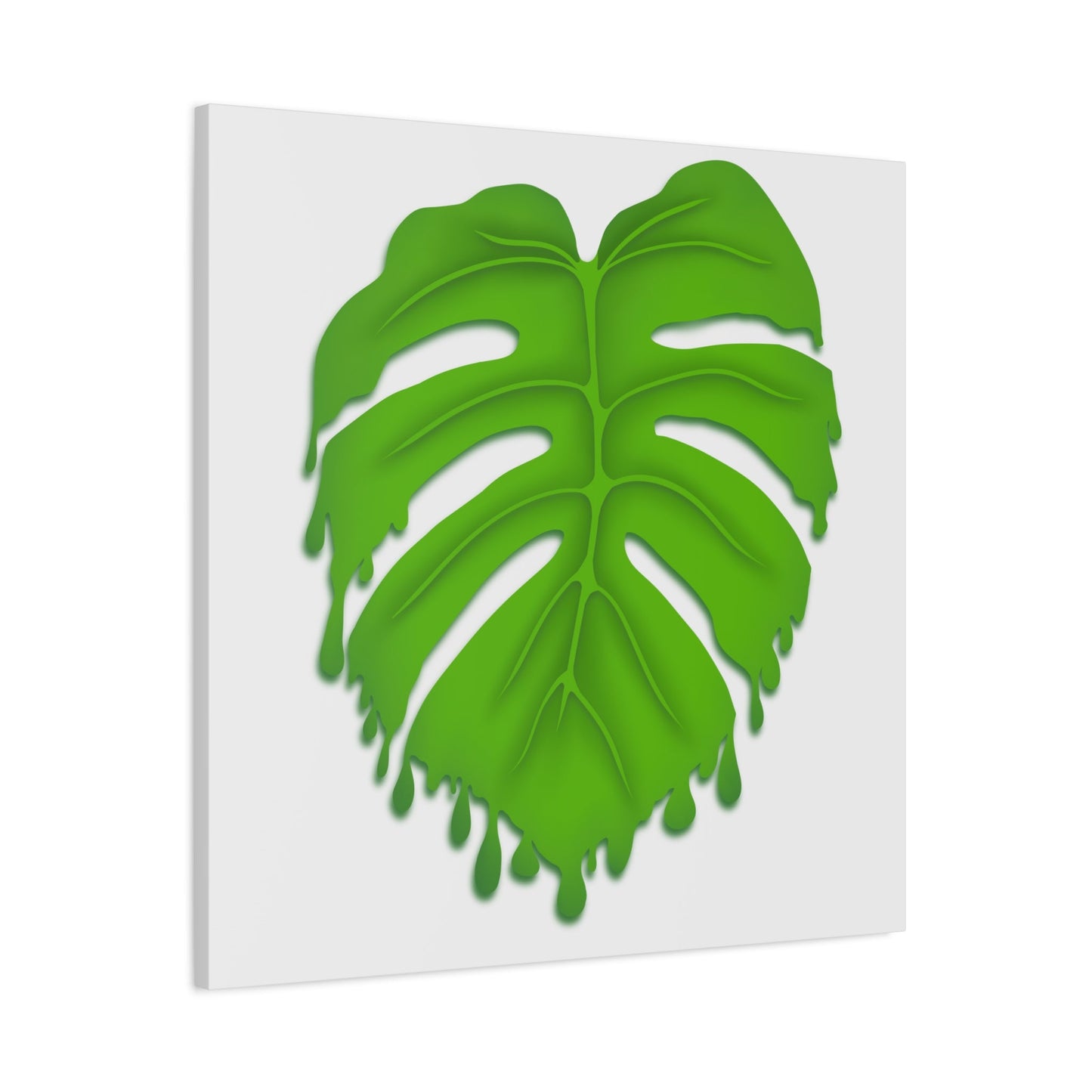Melting Monstera Canvas Print – Botanical Wall Art