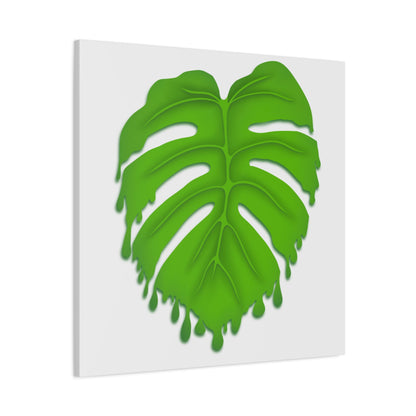Melting Monstera Canvas Print – Botanical Wall Art