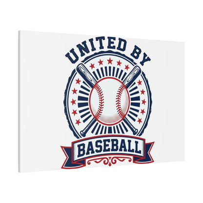 United by Baseball Canvas | Patriotic Baseball Graphic, Red White Blue Wall Art