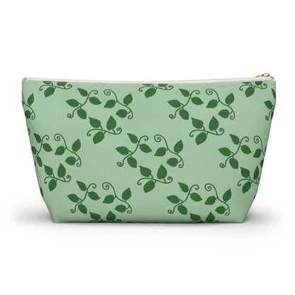 Pothos Pattern Accessory Pouch – Makeup Bag With T-Bottom