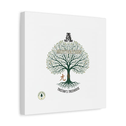 Handwritten Doodle Tree Canvas | Matte Stretched Wall Art