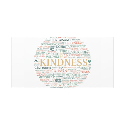 Kindness Word Cloud Canvas | Fresh Start Minimalist Wall Art