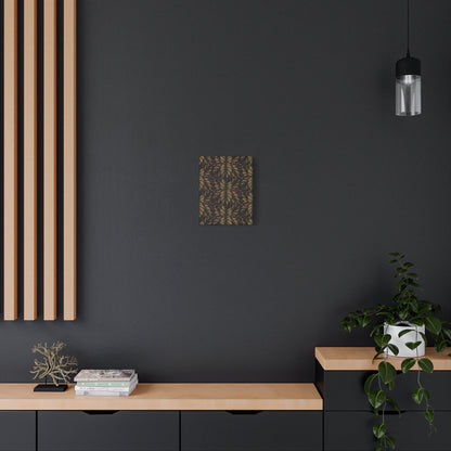 Calathea Pinstripe Pattern Canvas Print – Botanical Wall Art