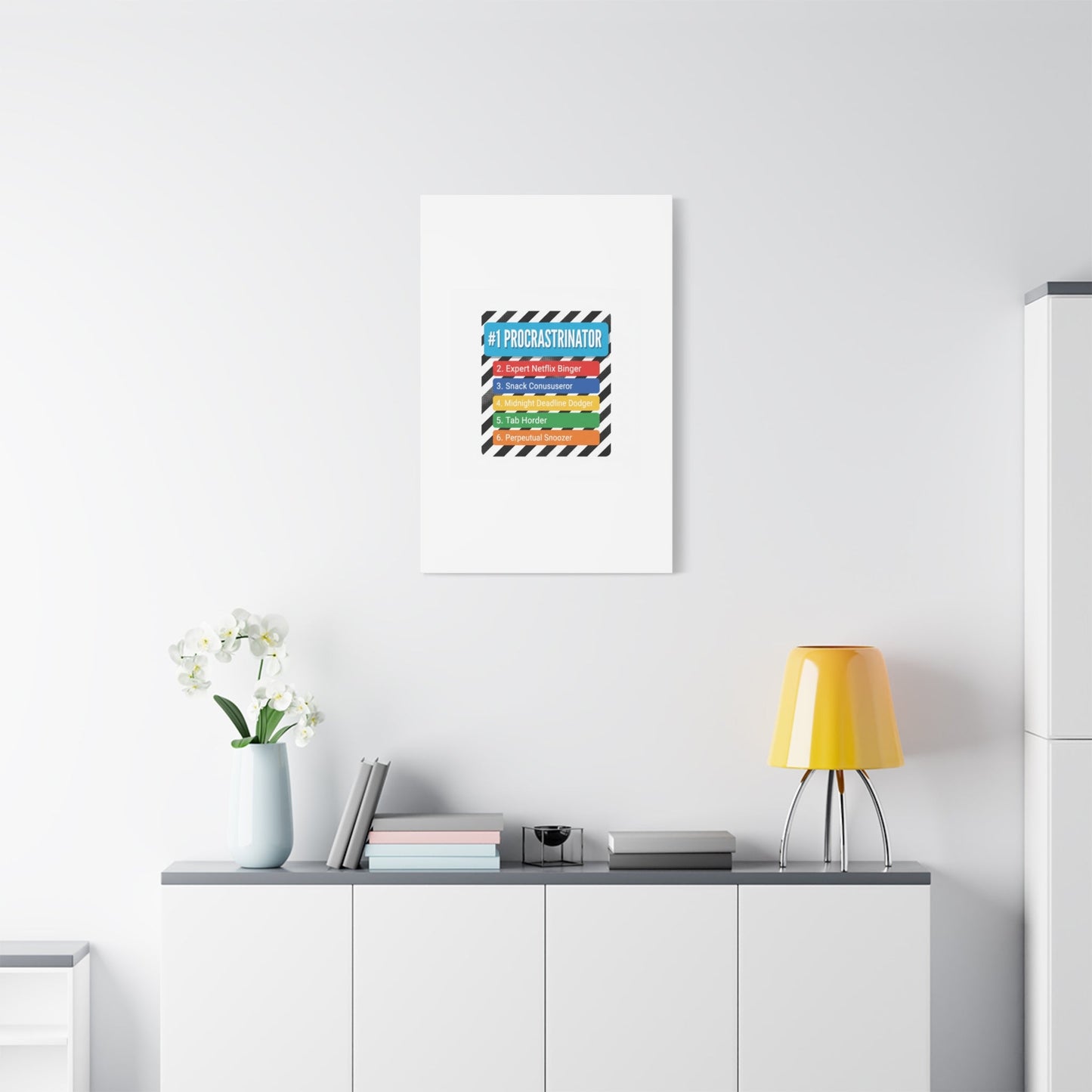 #1 Procrastinator Canvas, Rank-Style List Poster | Top-List Ranking Obsession