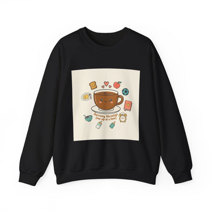 Morning Chaos Coffee Mom Sweatshirt | parenting morning humor, tired parent shirt