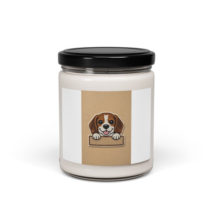 Calming Dog Scented Soy Candle — Stress Relief Aromatherapy, 9oz