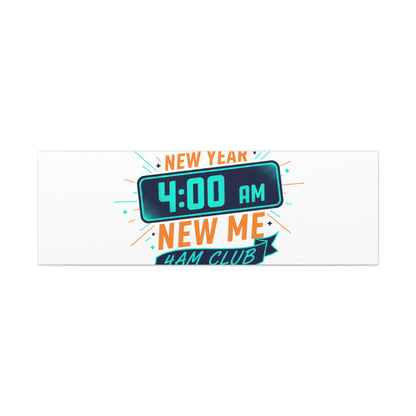 4AM Club New Year Graphic Canvas | Holiday Party Novelty, Festive New Year Decor