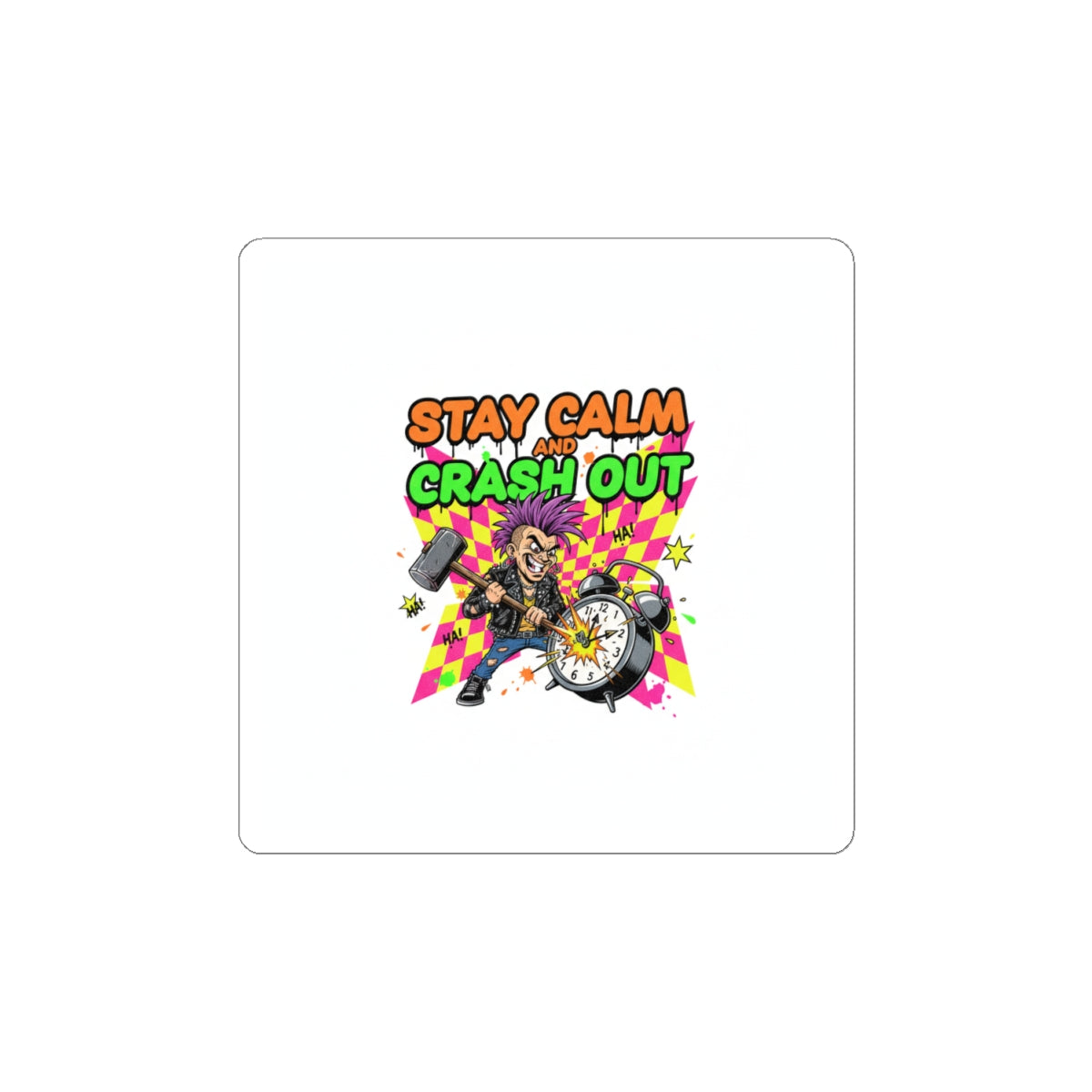 Crash Out Sticker | meltdown sticker, high stress design