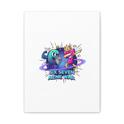 Six Seven Meme War Canvas | Legendary Internet Battle Art, Viral Culture Wall Decor