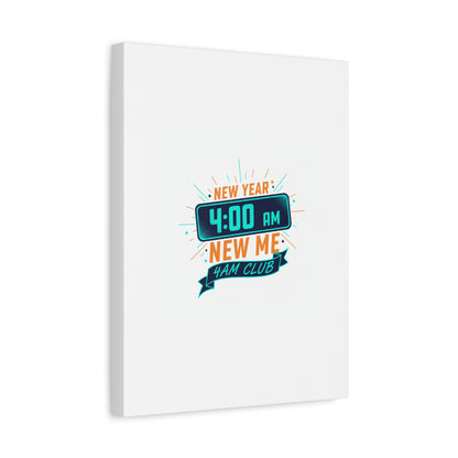 4AM Club New Year Graphic Canvas | Holiday Party Novelty, Festive New Year Decor
