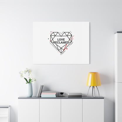 Love Reclaimed Canvas | modern heart design, minimalist love icon