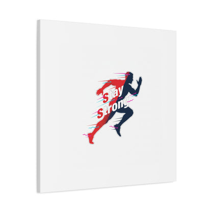 Stay Strong Runner Canvas | Fitness Motivation, Gym Wall Art