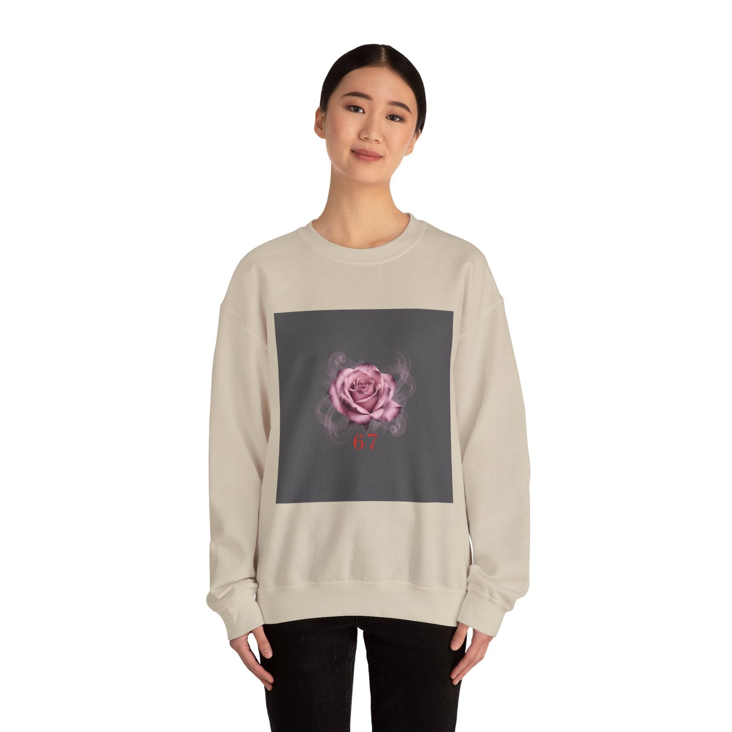 6 7 Valentine's Sweatshirt | Viral Gothic Rose Crewneck | 6 7 Meaning Dark Romance