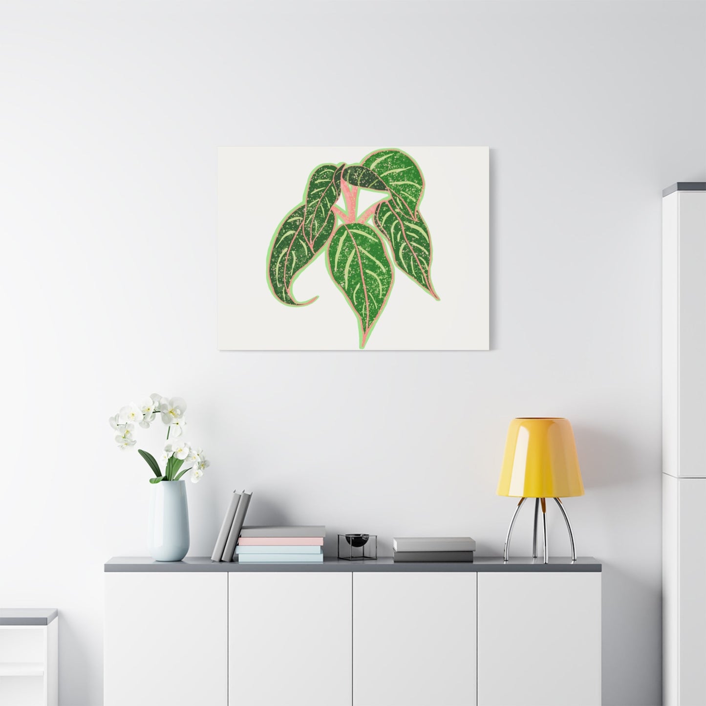 Aglaonema Sparkling Sarah Canvas Print – Botanical Wall Art