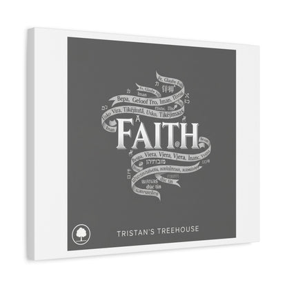 handwritten faith ribbon Canvas | sketch aesthetic, doodle design