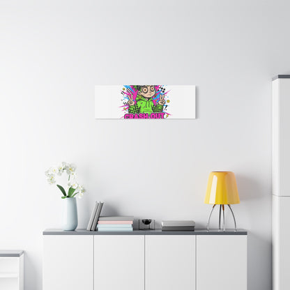 Crash Out With a Smile Canvas Print | Neon Skate Graffiti, Meme Meltdown Art