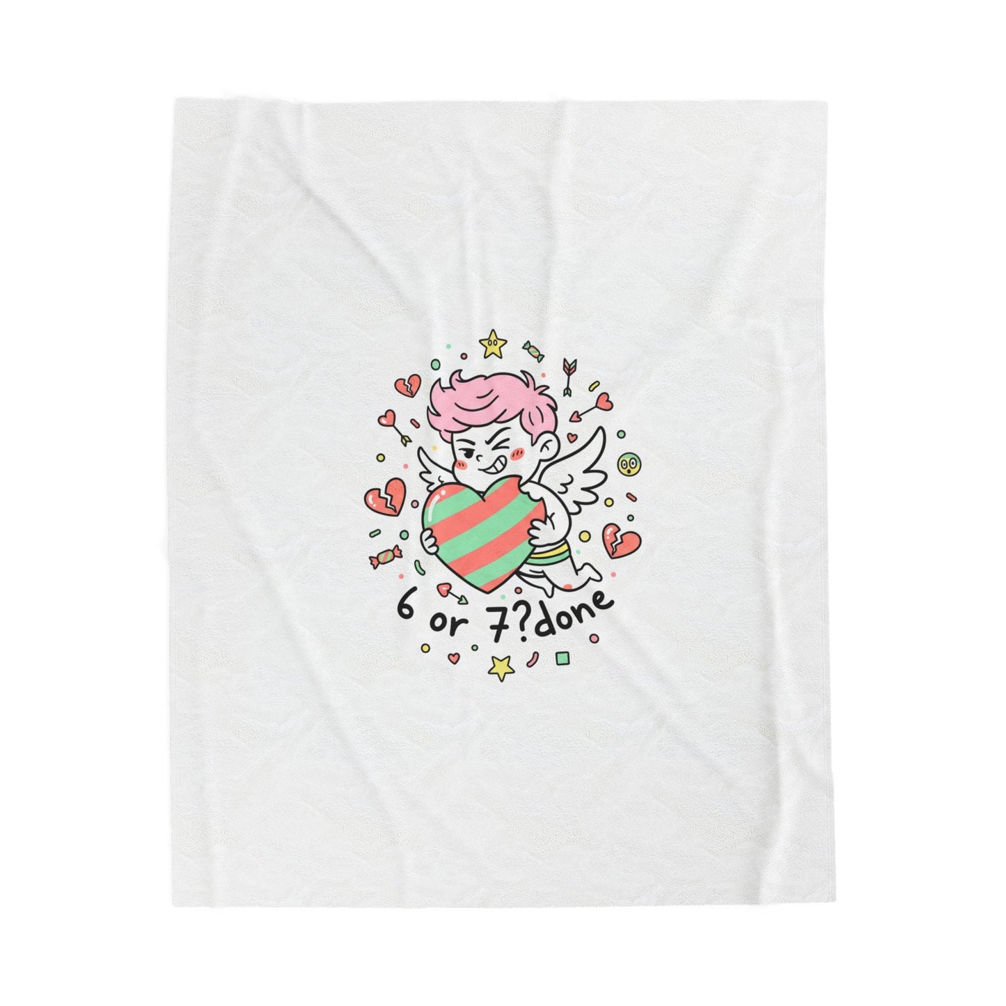 6 7 Weird Cupid Canvas | Viral Valentine's Wall Art | Funny Quirky Love