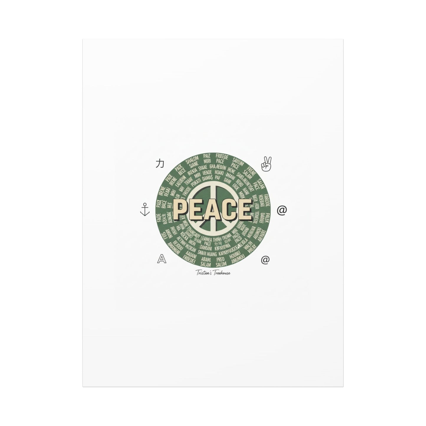 Peace doodle canvas | hand drawn sketch aesthetic, handwritten message