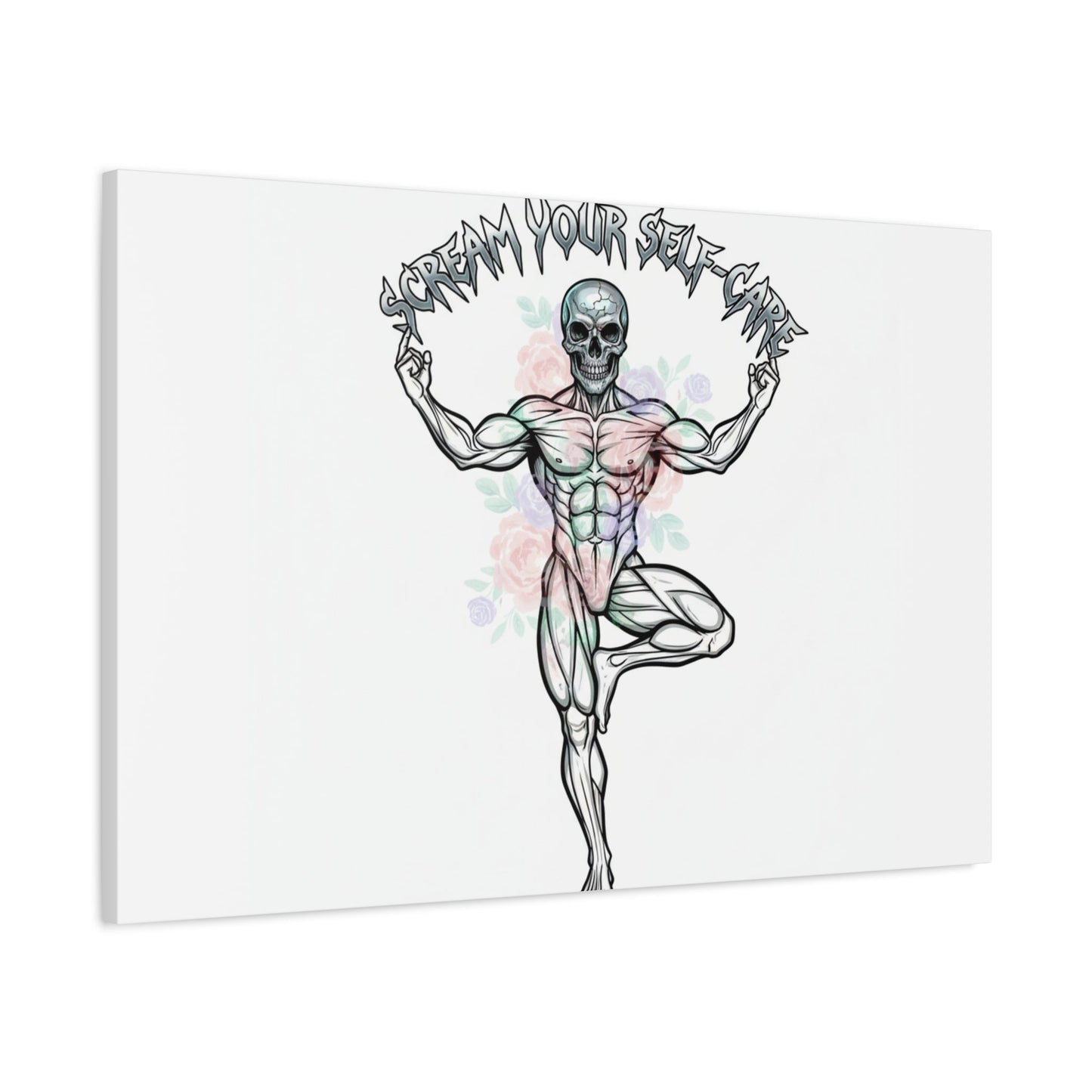 Scream Your Self-Care Canvas | Heavy Metal Wellness, Gothic Wellness Quote