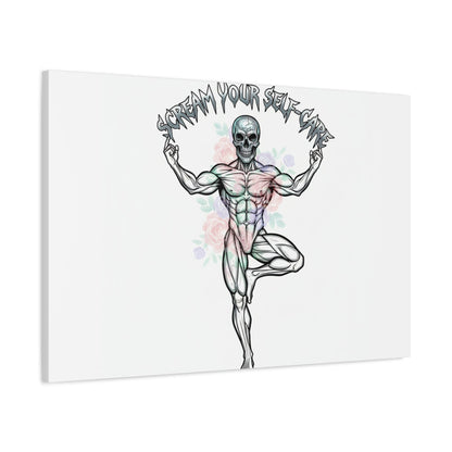 Scream Your Self-Care Canvas | Heavy Metal Wellness, Gothic Wellness Quote