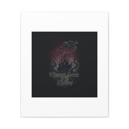 Whispered Secrets of the Shadows Castle Wall Art, Matte Canvas | Gothic Medieval Decor