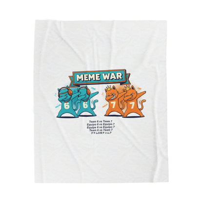Meme War: Six vs. Seven Plush Blanket