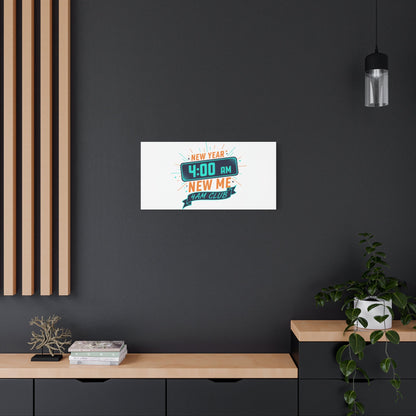 4AM Club New Year Graphic Canvas | Holiday Party Novelty, Festive New Year Decor