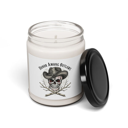Western skull art candle | Scented Soy Candle, 9oz, Gothic Americana
