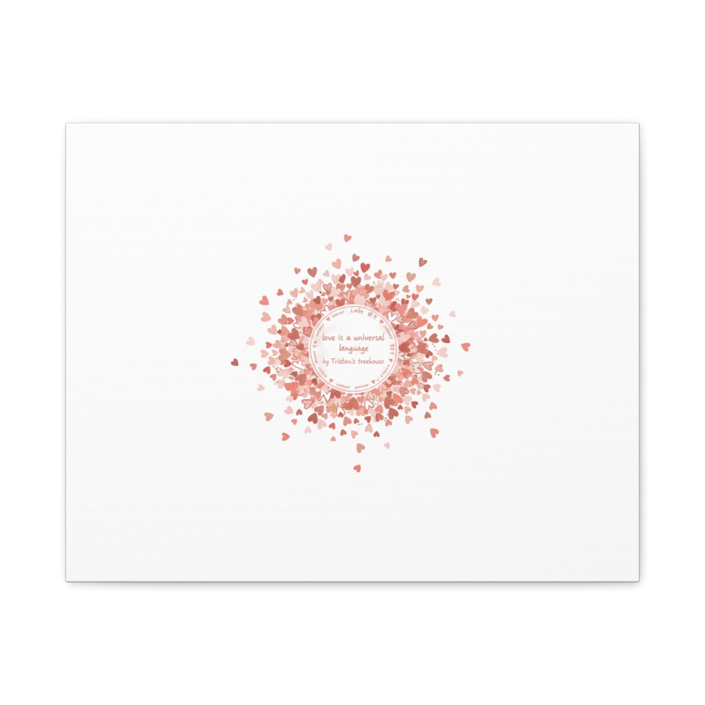 Tiny Heart Confetti Canvas | Matte Stretched Wall Art